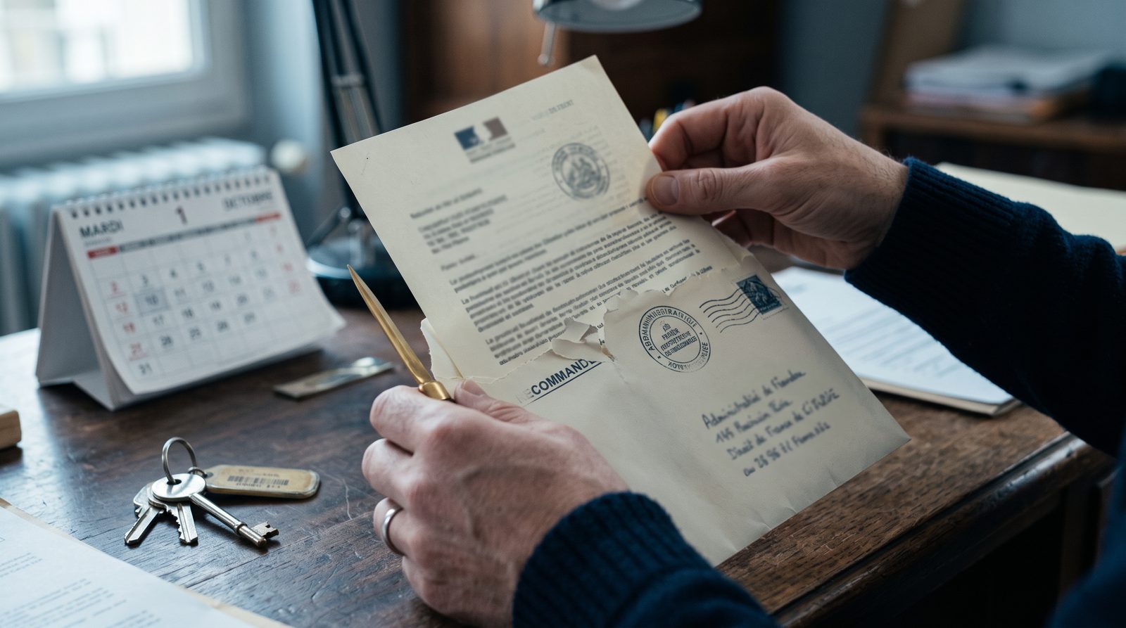 Ouverture d'un courrier recommandé de l'administration